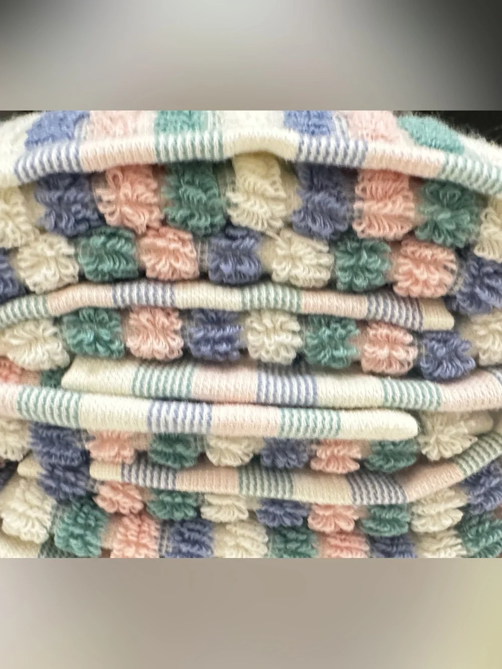 Rachel Zoe Striped Cotton Hand Towels - Pink, Blue, Green, Cream 2-pack